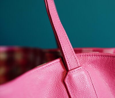 Pink Sasha Tote Bag detail
